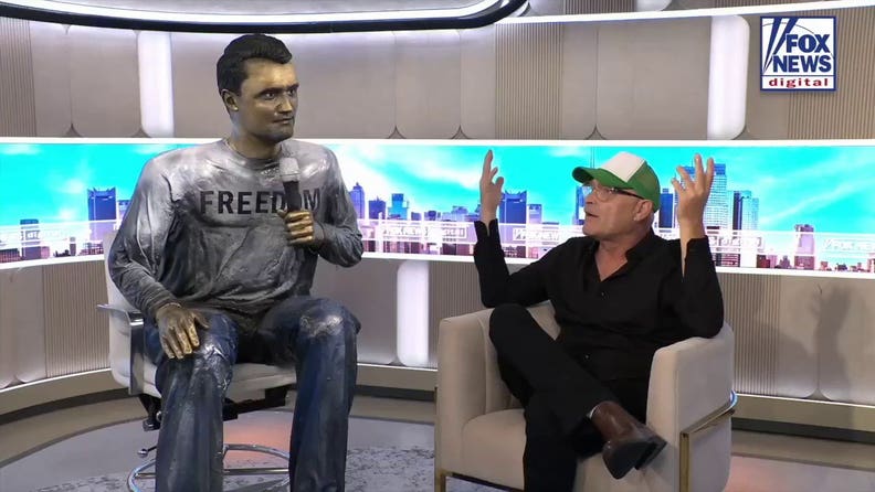 Sculptor behind $100K Charlie Kirk statue defends controversial Times Square tribute