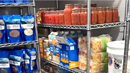 Woman grows and preserves enough food to feed her family for an entire year