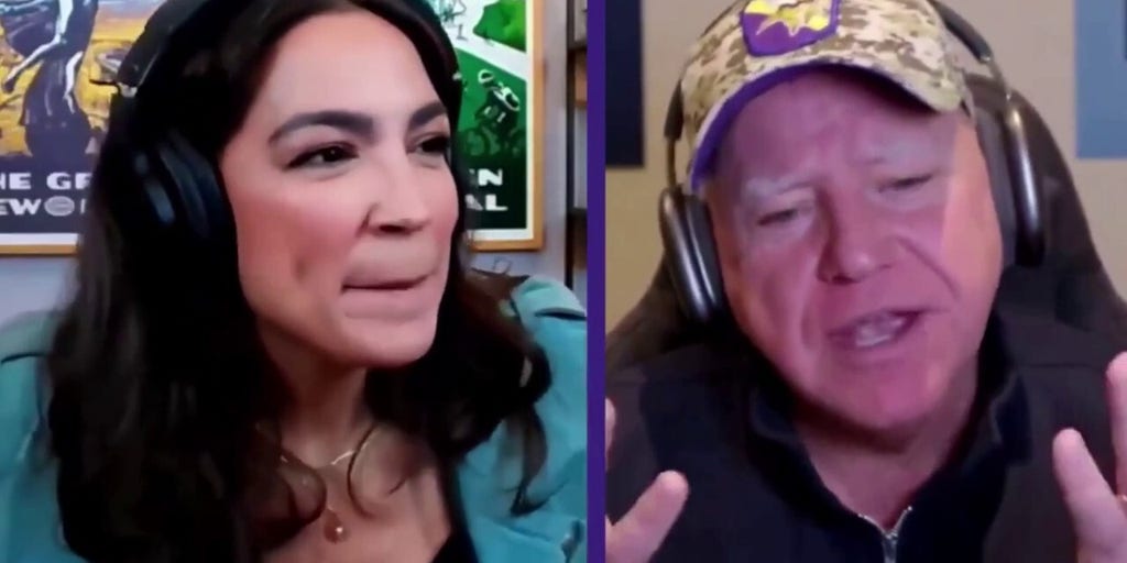 AOC, Tim Walz notice 'a lot of people got sick' after Trump's McDonald's visit