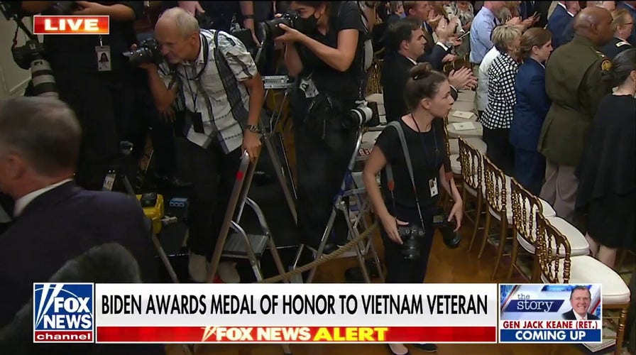 President Biden leaves White House Medal of Honor ceremony