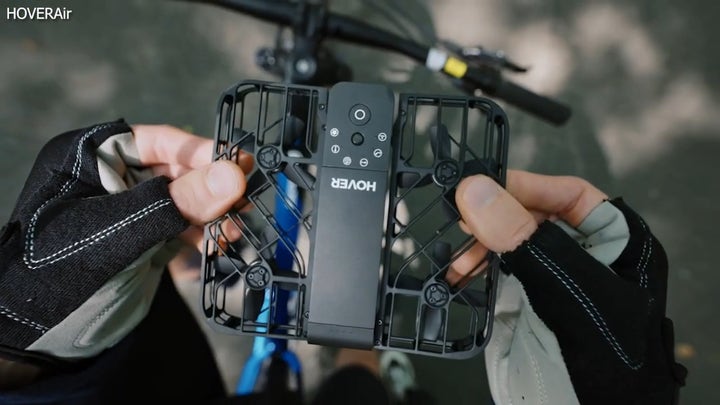 This self-flying camera drone that can fly inches from your face