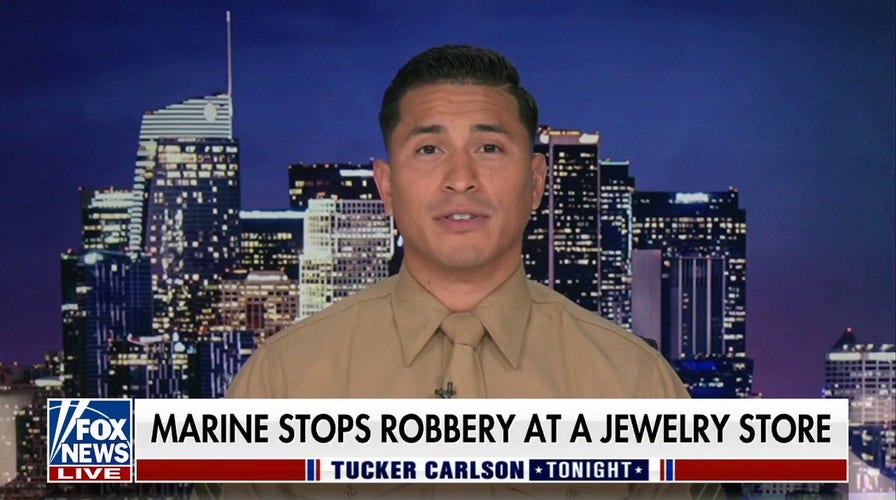 Marine Sergeant Josue Fragoso describes how he stopped a smash-and-grab robbery