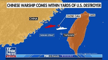 Chinese warship has dangerously close call with US destroyer near Taiwan