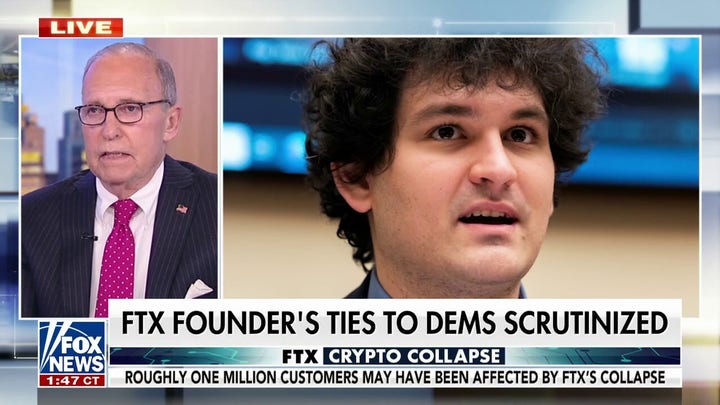 Larry Kudlow on crypto trading company FTX founder’s 'shocking' ties to Democrats