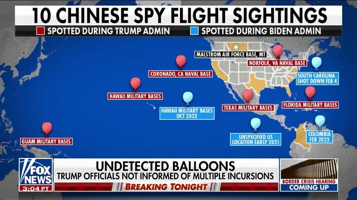 Top military officials admit they missed multiple Chinese spy balloons during Trump admin