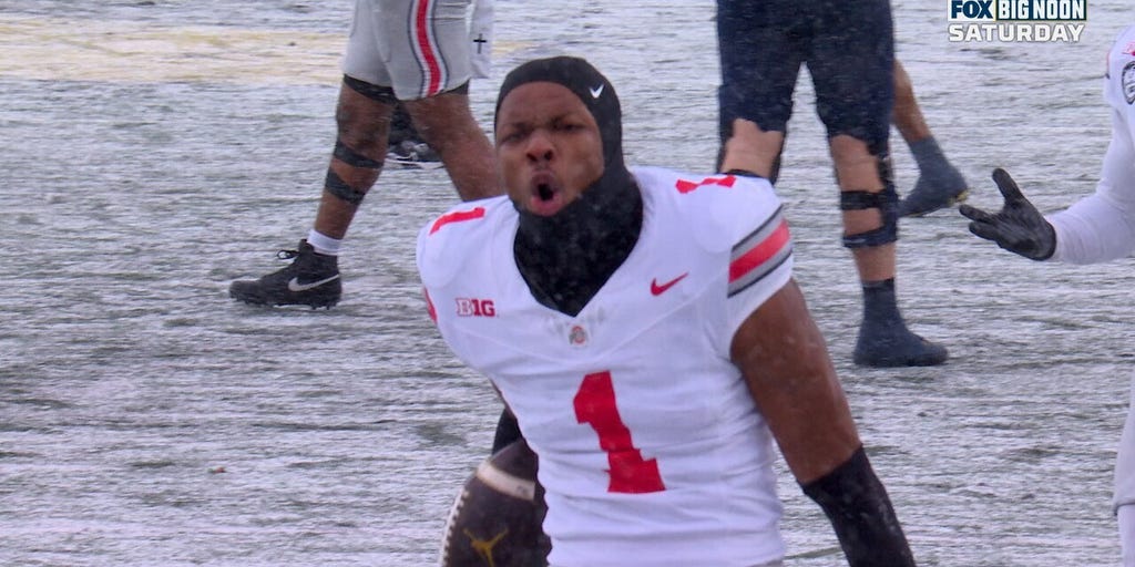 Davison Igbinosun intercepts Bryce Underwood, cementing Ohio State's 27-9 over Michigan