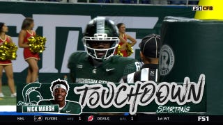 Alessio Milivojevic connects with Nick Marsh for a 17-yard touchdown, extending Michigan State’s lead over Maryland