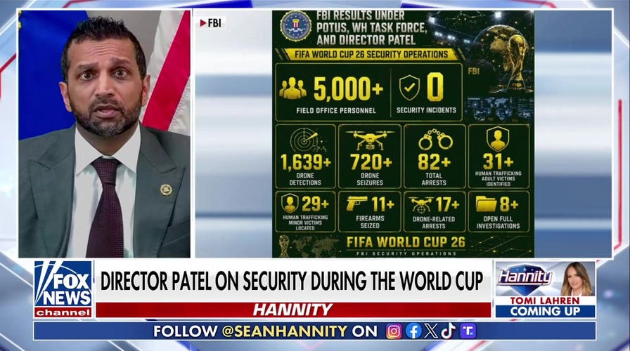 Kash Patel: FBI's World Cup security achieved 'zero major incidents'