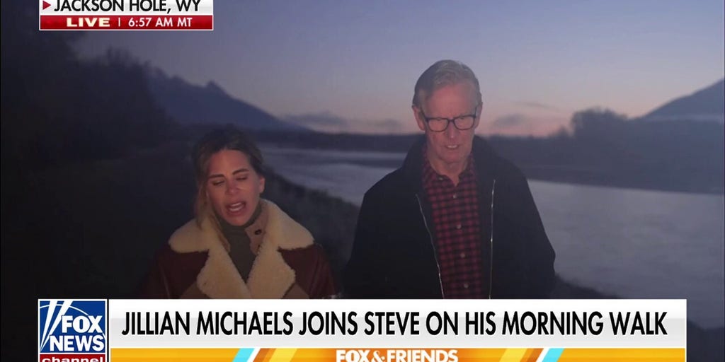 Jillian Michaels joins Steve Doocy for a morning walk in Wyoming