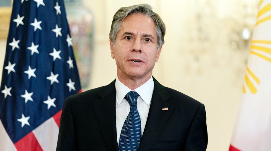 US Secretary of State Antony Blinken holds a press conference