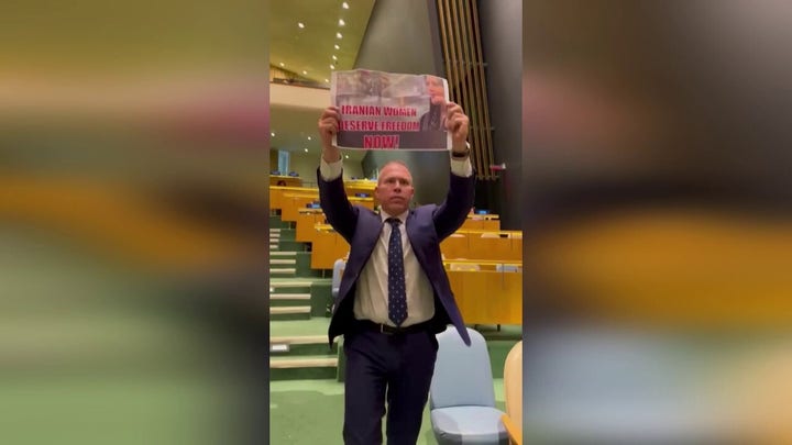 Israel's ambassador to UN leaves General Assembly to protest Iranian president’s speech