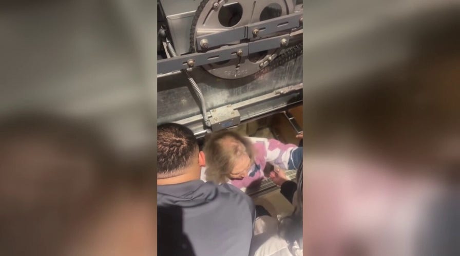 Post-dinner travel   location  turns tense arsenic  11 relatives crawl retired  of stuck elevator