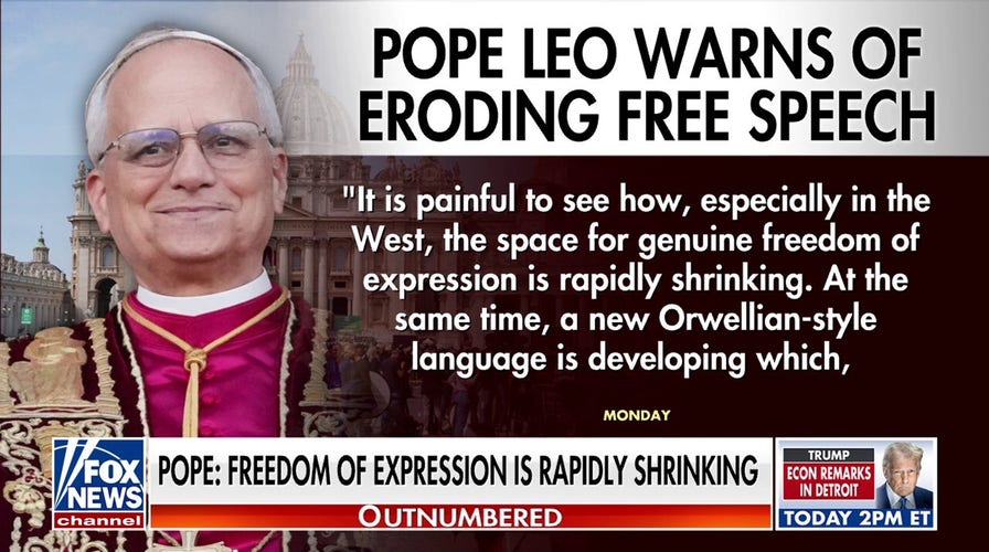 Pope Leo XIV warns freedom of expression around the world is ‘rapidly shrinking’