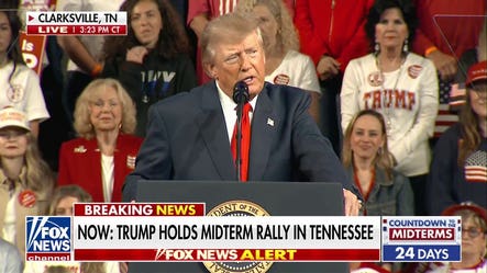 President Trump holds a rally in Tennessee