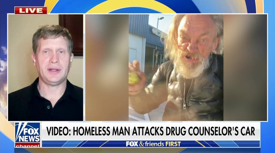 Shocking video shows homeless man in Portland attacking drug counselors car