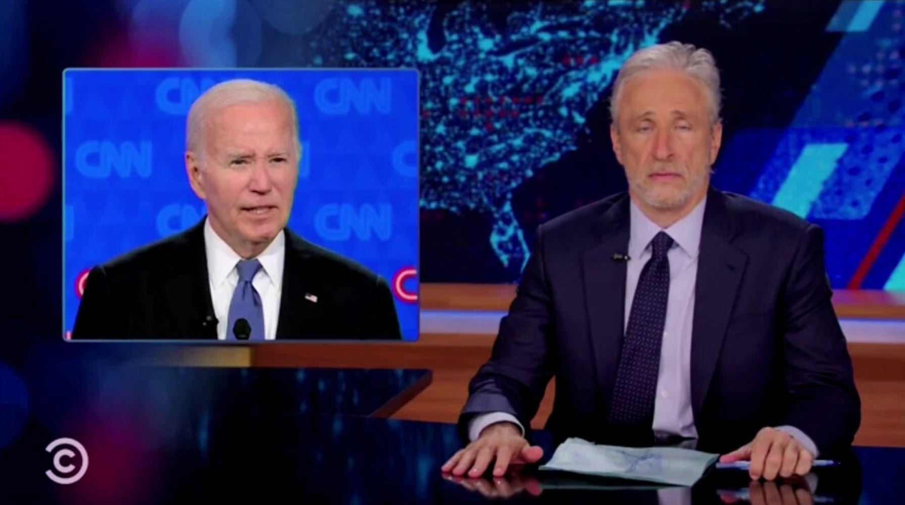 Jon Stewart Rips Biden Supporters for Defending Disastrous Debate Performance