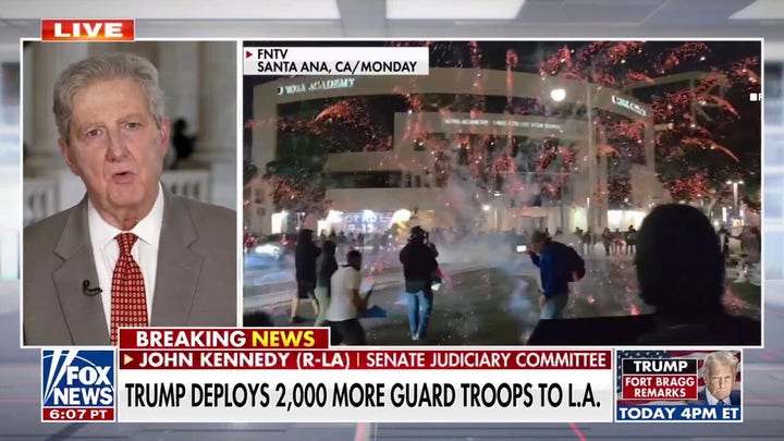 Sen. Kennedy slams Newsom's handling of LA riots: 'We're stopping the wolf problem'
