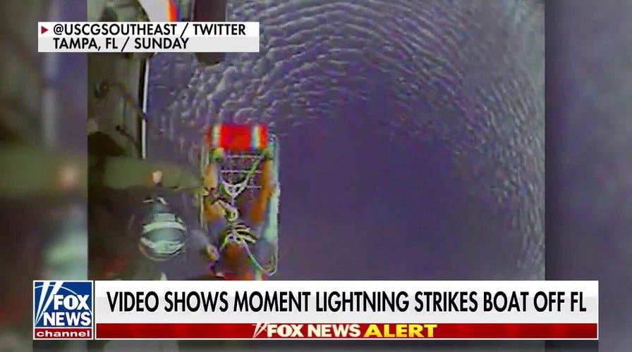 Coast Guard video shows lightning striking boat off Florida coast