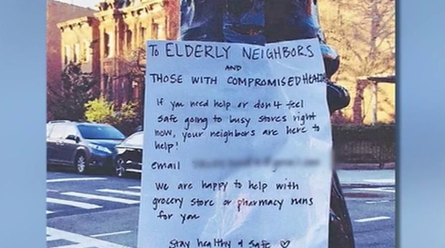 Young Americans supporting elderly neighbors by offering to buy groceries, medicine amid COVID-19 outbreak