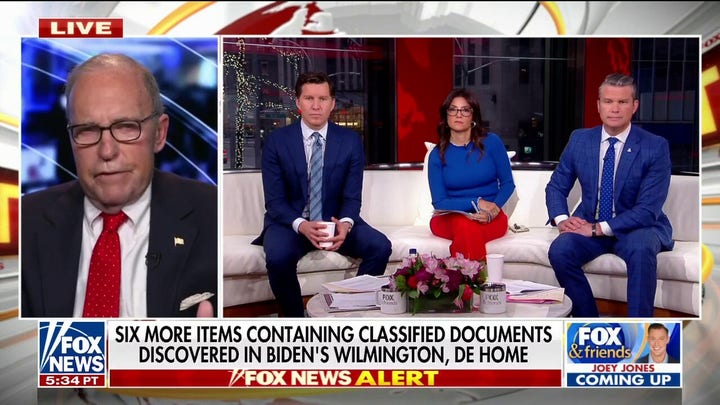 Larry Kudlow slams Biden's 'gross negligence' in handling classified documents