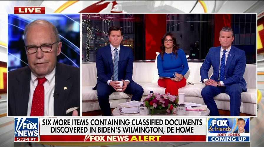 Larry Kudlow slams Biden's 'gross negligence' in handling classified documents