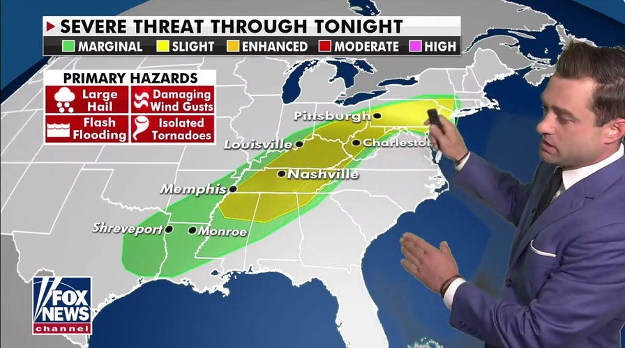 National weather forecast: Thunderstorms, heavy rainfall to produce  flooding across Mid-Atlantic, Southwest | Fox News