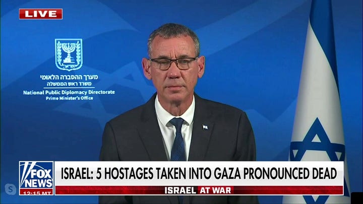  Amb. Mark Regev: We are hearing stories that the hostages went through a tough time