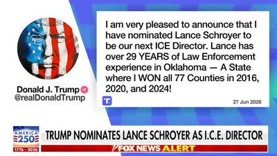 President Trump to nominate Lance Schroyer as ICE director