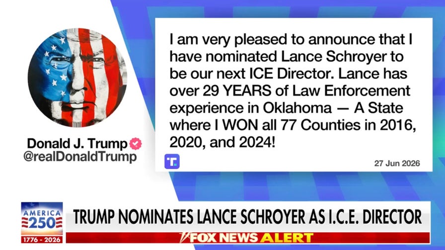 President Trump to nominate Lance Schroyer as ICE director