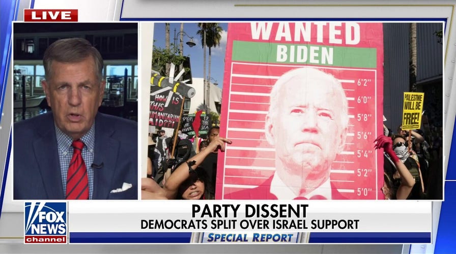 Brit Hume: Biden 'trapped' straddling supporting Israel over Democratic party dissent