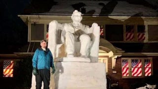 New Jersey man builds snow sculpture of Lincoln Memorial - Fox News