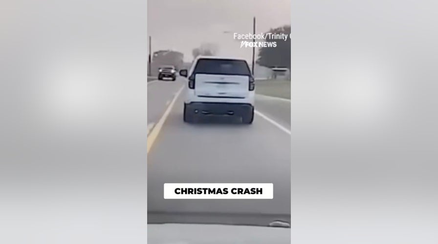  Dramatic video shows a car   slamming into an 18-wheeler