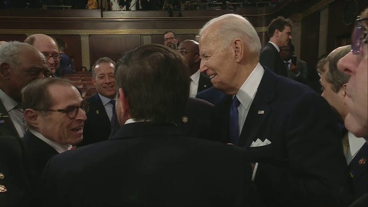 President Biden jokes with Rep. Jerry Nadler after SOTU: 'Kind of wish sometimes I was cognitively impaired'