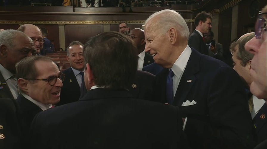 President Biden jokes with Rep. Jerry Nadler after SOTU: 'Kind of wish sometimes I was cognitively impaired'