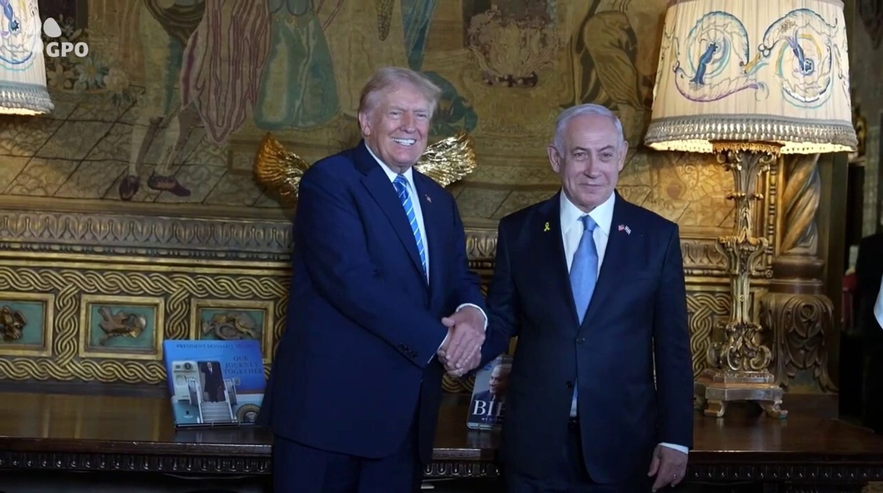 Netanyahu Presents Trump with Photo of Hamas-Held Toddler