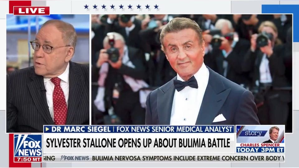 Sylvester Stallone opens up about bulimia battle during career peak