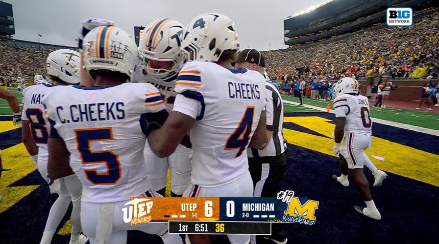 EJ Colson Jr connects with Carver Cheeks for a 45-yard TD, giving UTEP an early lead over Michigan