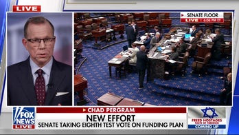 Senate holding eighth test vote on funding plan as shutdown continues