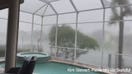 Hurricane Idalia striking through homes