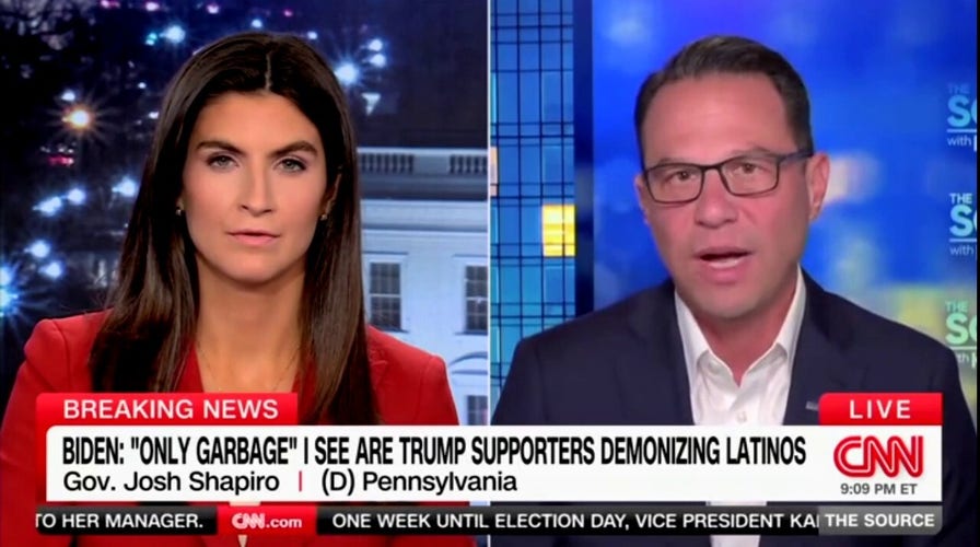 El gobernador Josh Shapiro dice que "nunca" insultaría a los partidarios de Trump como hizo Joe Biden 