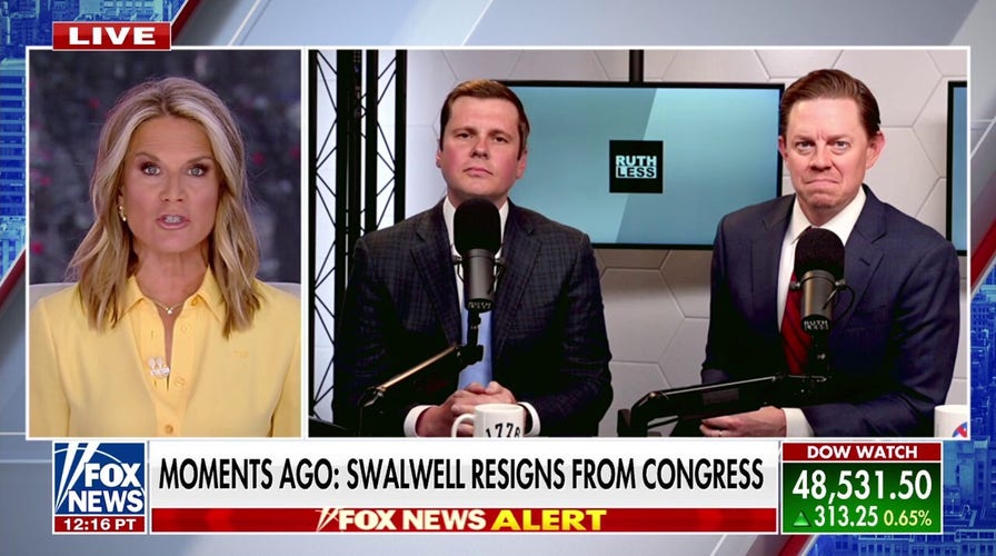 'There's much to this story' with Eric Swalwell, 'Ruthless' podcast co-hosts measurement in