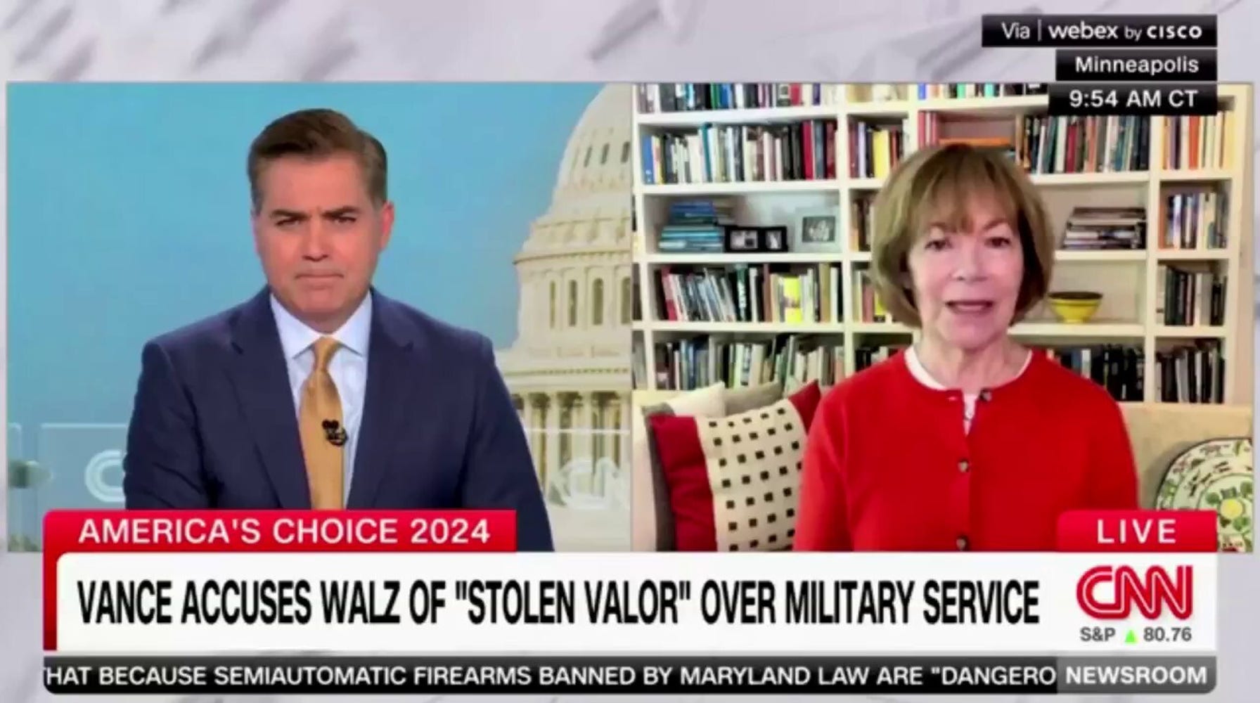 Acosta Corrects Harris Surrogate's False Claim on Vance's Military Service