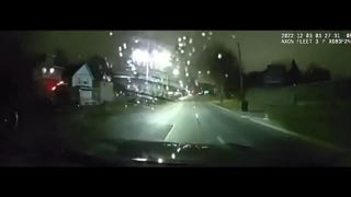 Michigan police video captures alleged drunk driver's car flying through air during crash  - Fox News