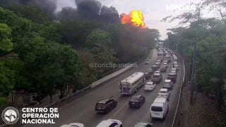 Massive explosion seen beneath bridge near Panama Canal