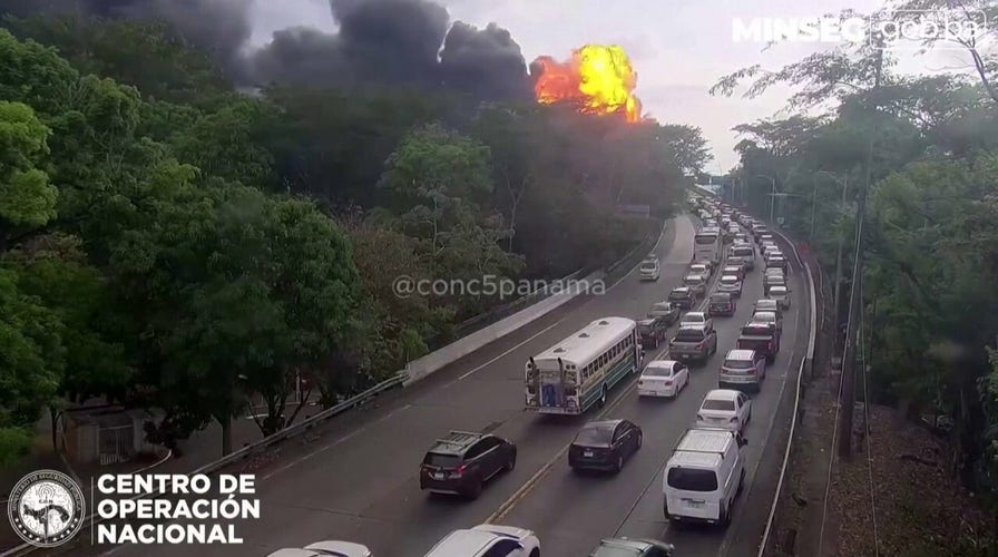 Massive detonation seen beneath span adjacent Panama Canal