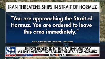 Iranian military threatens ships in Strait of Hormuz