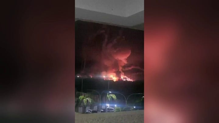 Explosions seen toward Higuerote airport in Venezuela.