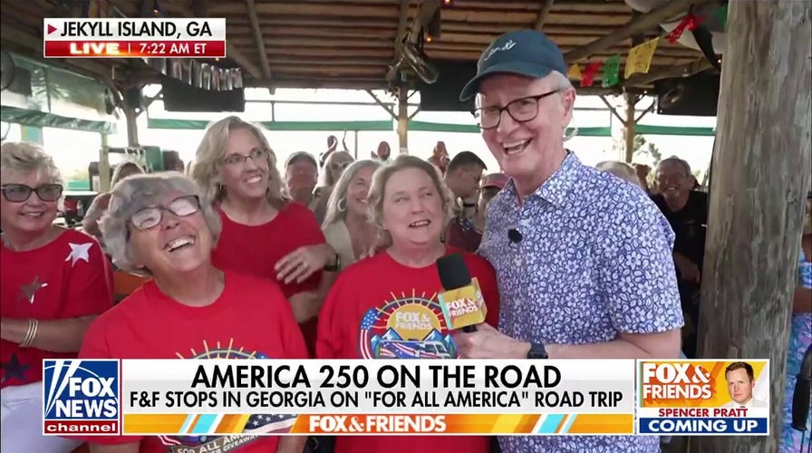 Steve Doocy interviews fans in Jekyll Island, Georgia, ahead of the RV giveaway