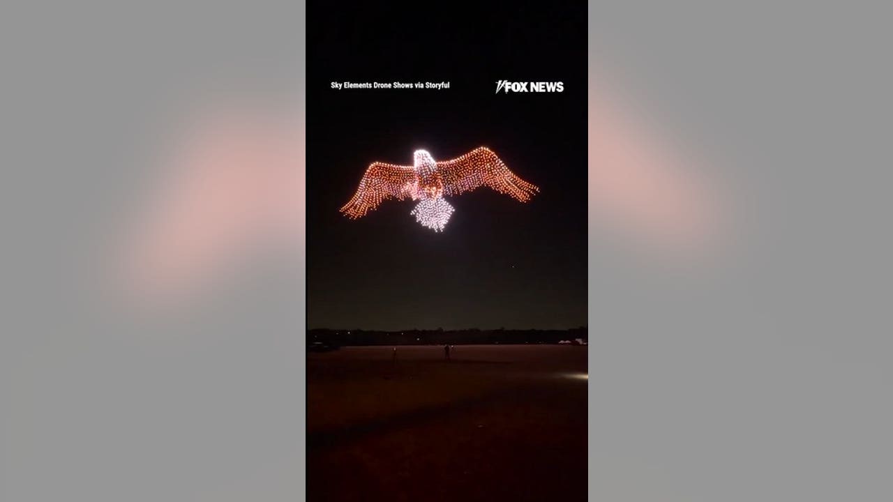 Patriotic drone show LIGHTS UP SKY ahead of America's 250th birthday