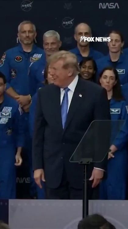 Trump presented with Artemis II crew jacket